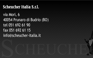 Scheuche-Italia S.r.l. via Mori, 6 40054 Prunaro di Budrio (BO) tel 051 692 61 90 fax 051 692 61 15 e-mail: info@scheucher-italia.it